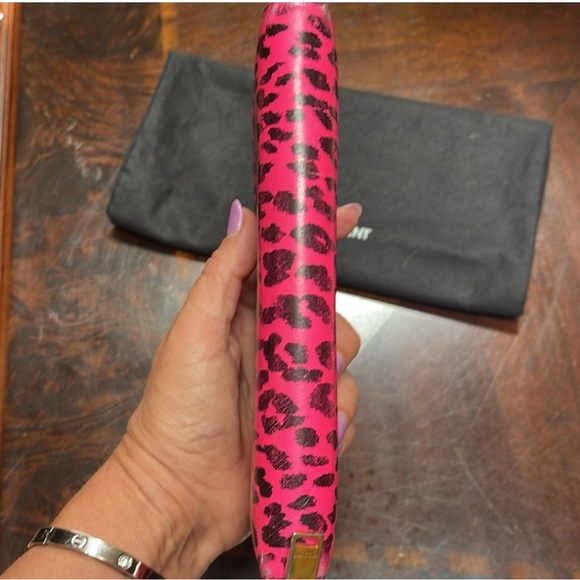 Saint Laurent Pink and Black Leopard Long Wallet - Picture 6 of 8